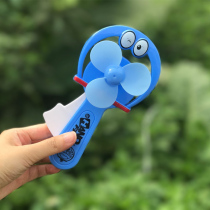 Cartoon childrens hand pressure mini fan portable handheld hand hand toy cute small fan soft leaf portable