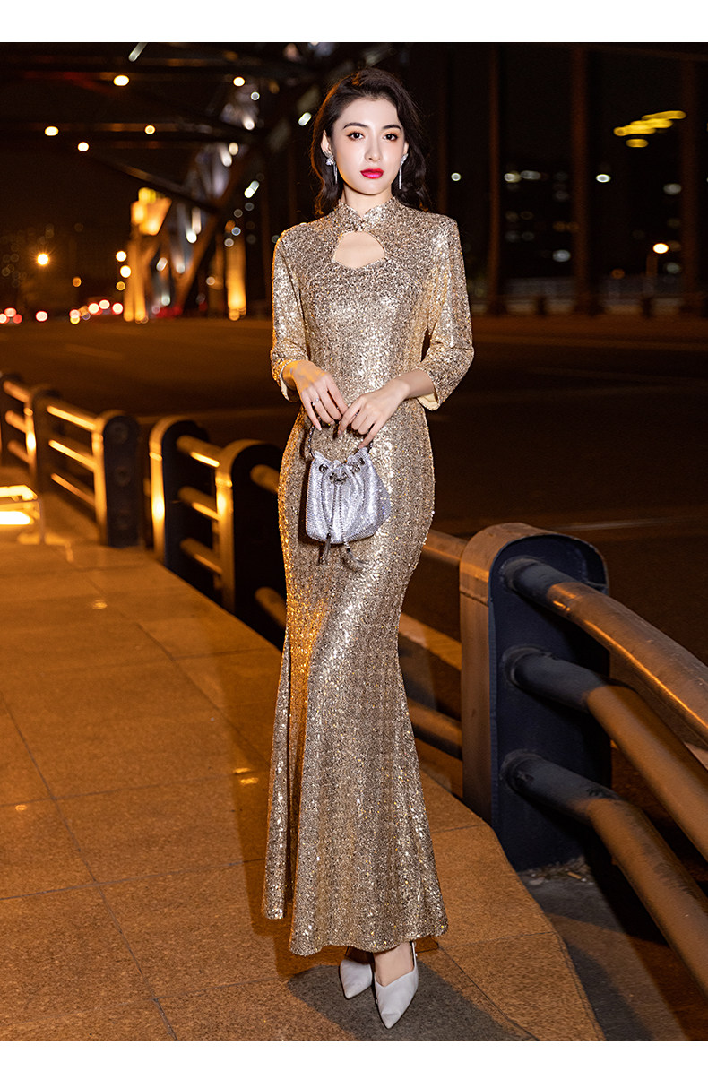 Các mẫu đầm dạ hội sang trọng Đầm dự tiệc cao cấp kiểu Hàn Quốc - VDH35