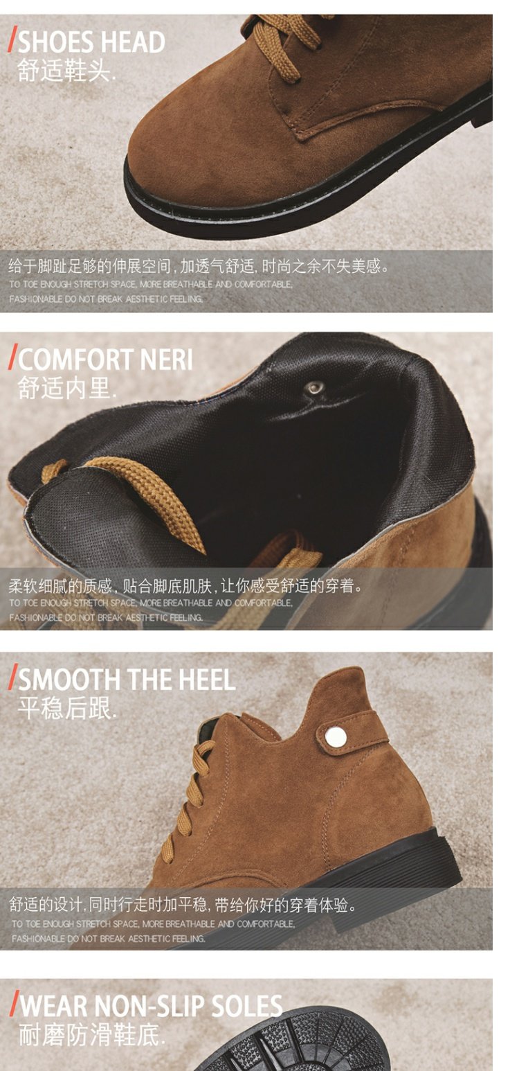 Martin boot nữ 2018 xuân hè thu đông ren mới với bốt dày Anh gió phiên bản Hàn Quốc hoang dã với bốt nữ giày boot nữ cổ cao hàng hiệu