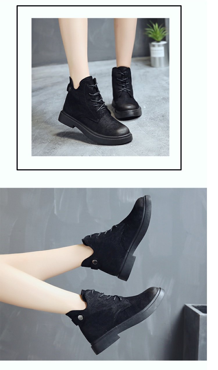 Giày Chic Martin nữ nữ gió Anh phiên bản Hàn Quốc của những đôi bốt hoang dã in ngắn bốt nữ mùa xuân hè 2018 mới boot trắng