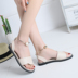 Mùa hè 2018 phiên bản mới của Hàn Quốc của giày sandal hở mũi nữ đế bằng phẳng đơn giản thời trang ngọc trai Giày Roman giày nữ thủy triều sandal đế cao Sandal