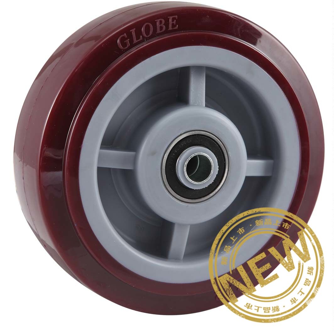 The new caster of the world 6 inch polyurethane 4 inch 5 inch 8 inch heavy wheel wear - resistant silent push wheel