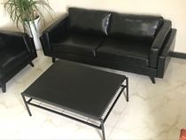 Small apartment solid wood coffee table modern simple Nordic office reception business living room creative iron coffee table