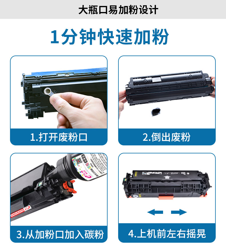 Yiwei Áp dụng HP M154a Toner M180n Toner HP204A Color LaserJet Pro M154nw M181fw CF510A Máy in màu Mực Cartridge Cartridge - Hộp mực hộp mực máy in màu epson