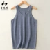 Áo len cashmere mới cho nam cổ tròn mùa thu và bộ mùa đông Bộ vest mỏng chạm đáy áo vest cashmere nguyên chất ba lỗ Lót