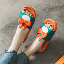 Slippers female summer indoor non-slip couple home bathroom student dormitory cartoon anti-odor mute men sandals slippers