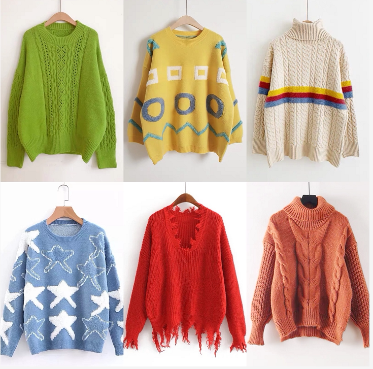 Street Vendor Supply: Women's Clothing, Sweaters, Factory Direct Sales, Thick Loose Knitwear, Clearance Sale, Special Price Sweaters