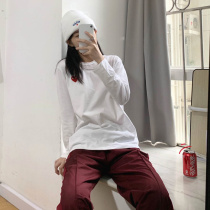 Japanese Tide Brand Long Sleeve T-shirt Men and Women 2020 New base shirt Couple Solid Color Love Loose Cotton Top