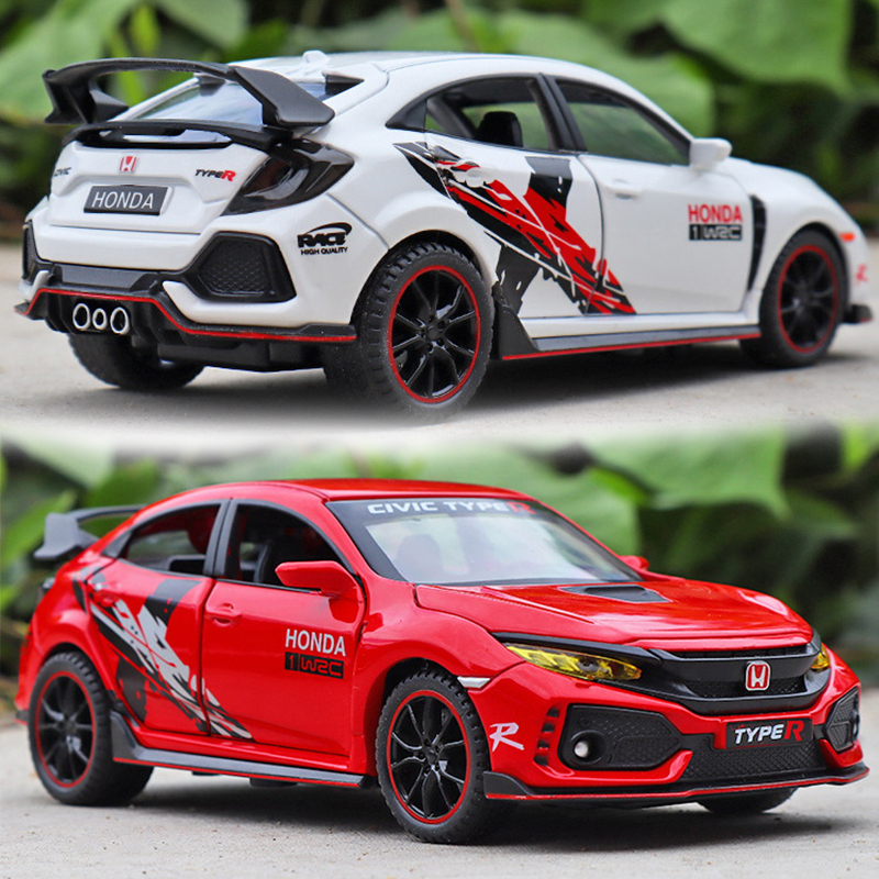 Honda Civic Alloy Model Simulation Type-R Car Model Ornament Rally Car Fast & Furious 3