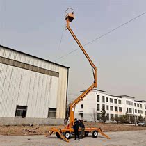 Curl-arm lift street lamp monitoring and maintenance lifting platform car 360-degree rotating lifting aerial work platform