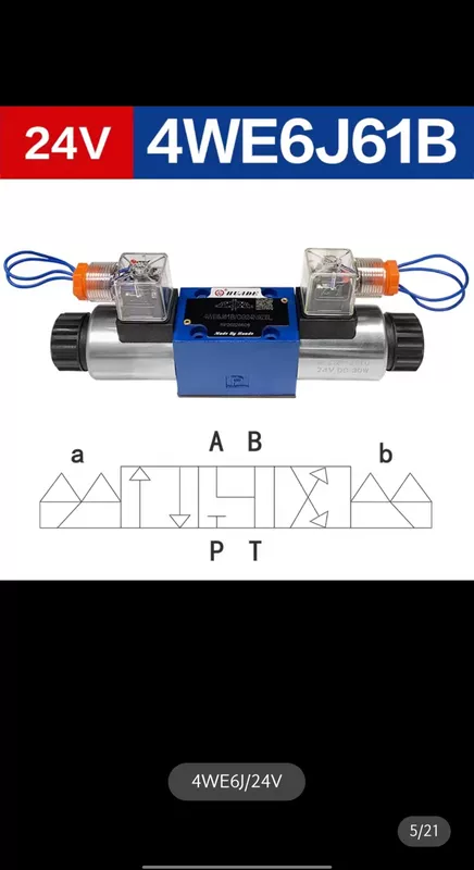 4WE6 thủy lực điện từ đảo chiều van định hướng van 4WE6D/10D Series đơn AC/DC cao áp van điện từ van thủy lực 5 3 van điều khiển lưu lượng thủy lực