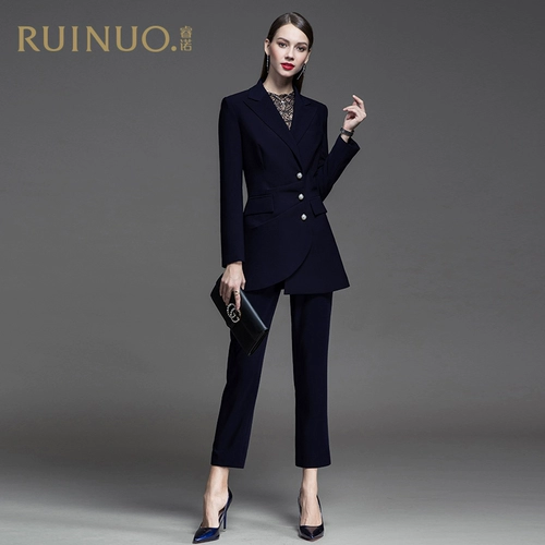 睿诺 Пиджак классического кроя, классический костюм, комплект, в корейском стиле, в британском стиле