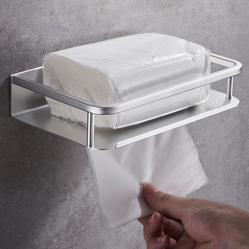 Toilet Paper Shelve Makeup Room Release Paper Rack Bathroom Tampon Sanitary Cotton Containing Wall-mounted Free Toilet Paper Towel Box