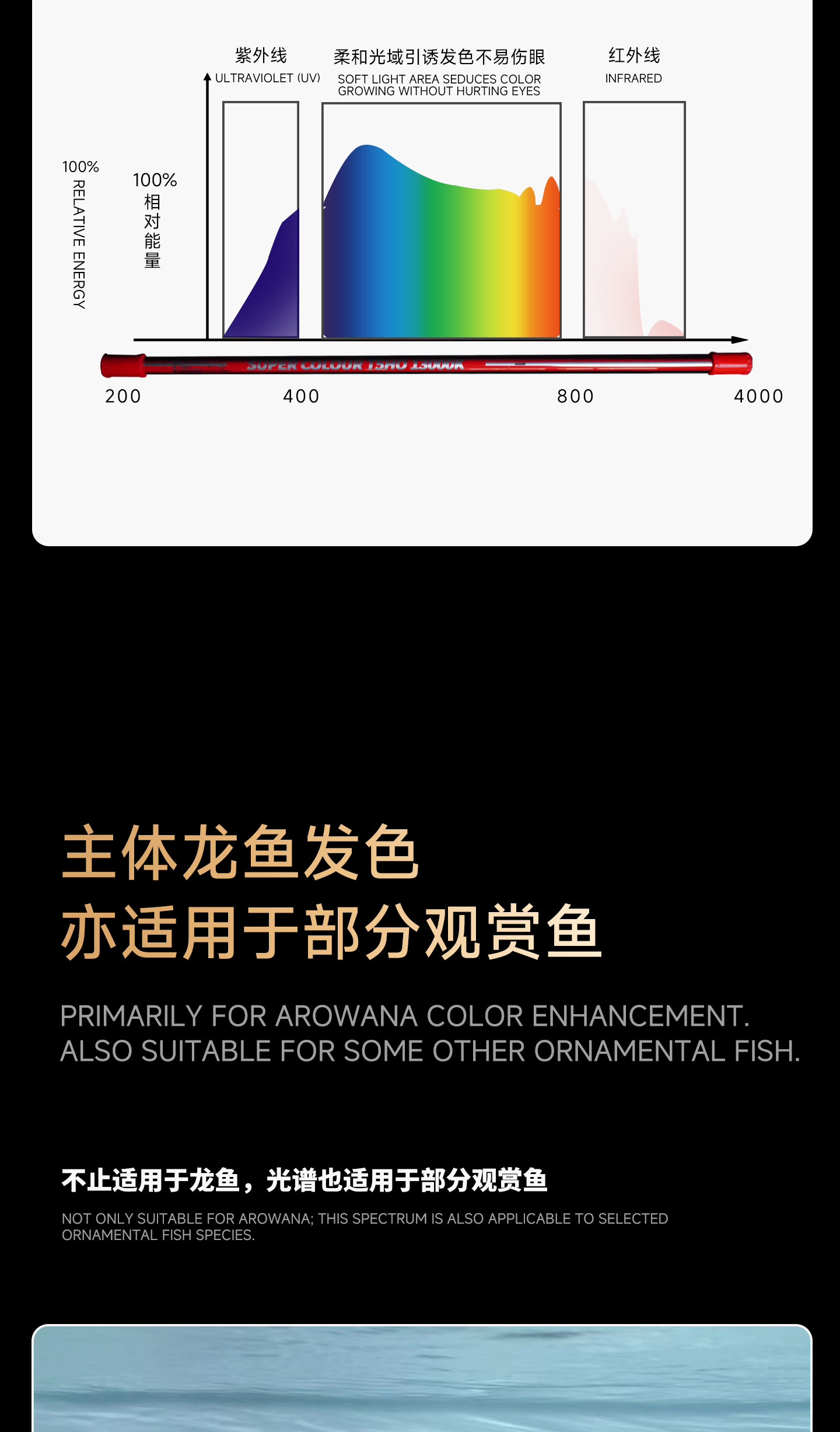 马印发色灯龙鱼灯专用三基色鱼缸灯水族箱灯管潜水灯NEC灯全光谱 detail 14