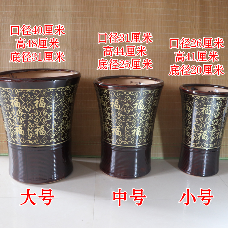 High ceramic flower pot oversized everyone flowerpot rich money tree Christmas tree indoor green plant pot sitting room