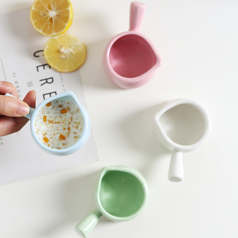 Milk pot small breakfast a cup of hot chocolate Milk pot of Milk cup microwave ceramic Milk cup