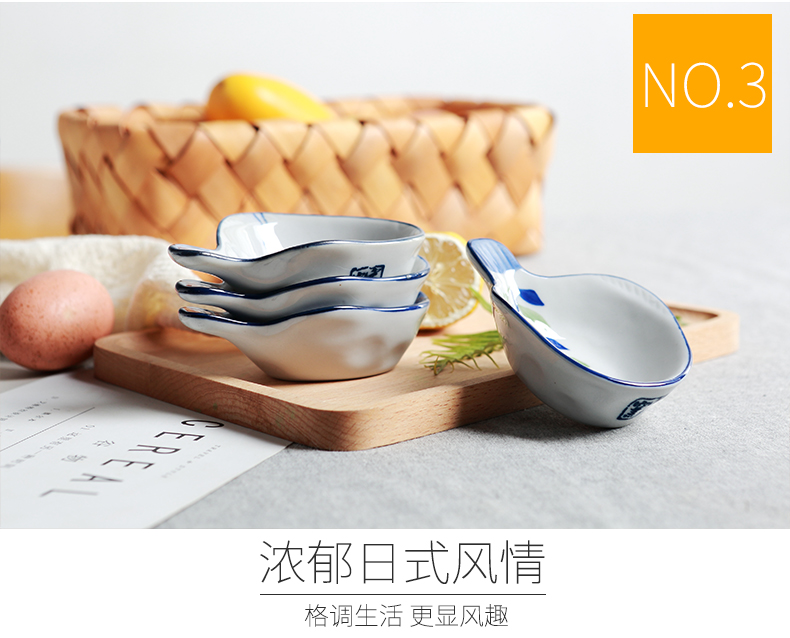 Disc ceramic household utensils with irregular condiment Disc Disc vinegar pickled side dish flavor dish creative snack dishes