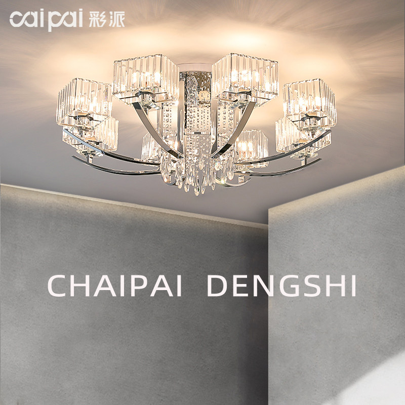 Living room light 2022 New crystal chandelights light and luxurious crystal light Living room chandelights modern minimalist round lamps