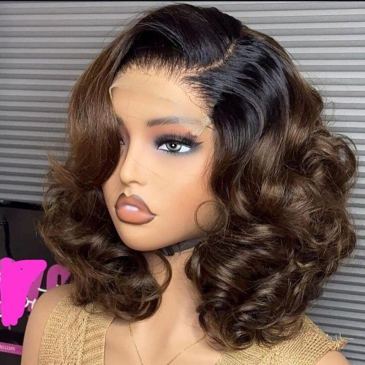 5X5 Bouncy Loose Wig Short Curly Hairpiece Fluffy Natural Short Hair Human Hair Wigs