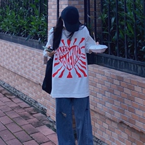 2021 summer new white short sleeve T-shirt women ins tide brand loose round neck Joker bottoming sweethearts ins