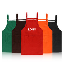 Apron lettering logo Korean fashion simple restaurant kitchen milk tea coffee shop nail waterproof work clothes customization