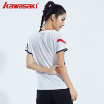 Kawasaki Kawasaki2021 new spring and summer male and female badminton training clothes speed dry and breathable overplay short sleeve T-shirt