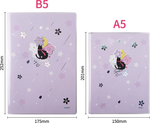 Chenguang Sakura Rain Series A5/B5 Fashion Plaalty Set JB5957/JA5857 Симпатичные ноты книга простая школа для начальной школы дневник.