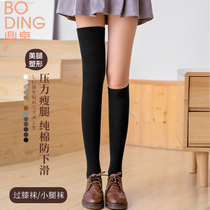 Calf socks jk socks female middle tube ins tide spring and autumn knee thin high tube Japanese black and white stockings summer
