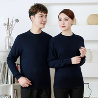 SJGQ-9052 Круглый шейный свитер спрятанный синий