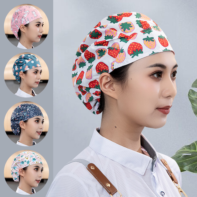 食品厂工作帽定制餐饮专用厨房做饭防油烟防掉发包头帽车间防尘帽