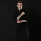 Рабочий черный зимний лонгслив, демисезонный пуховик