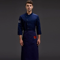 Синий лонгслив, водонепроницаемый фартук