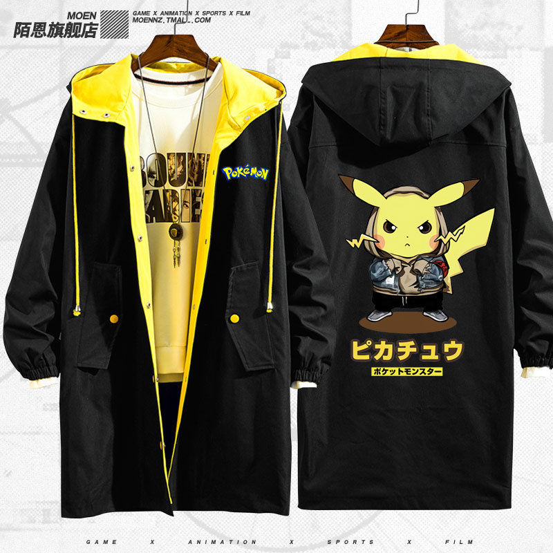 Jacket Elf Bảo Giấc mơ Elf Pikachu Thám Co-hoạt hình Jacket Quần áo Couple nam Và nữ áo gió