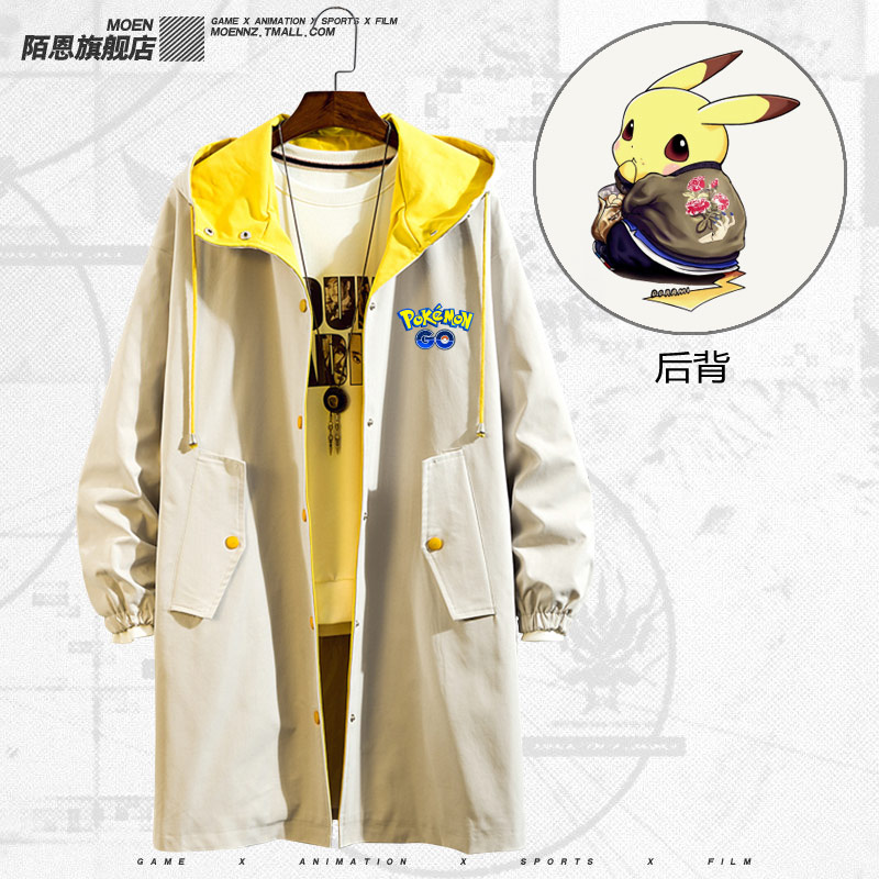 Jacket Elf Bảo Giấc mơ Elf Pikachu Thám Co-hoạt hình Jacket Quần áo Couple nam Và nữ áo gió