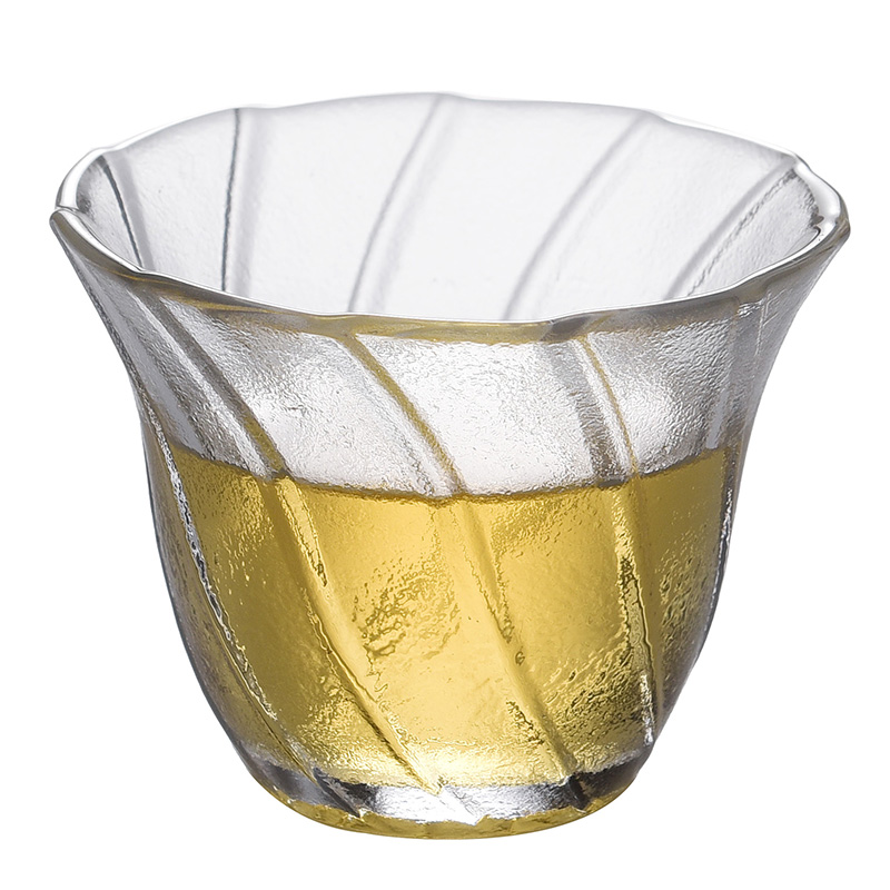 Tao blessing hammer little glass cup tea cup sample tea cup heat crystal transparent single CPU Japanese master