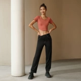 Летняя тонкая одежда для йоги, спортивная футболка для спортзала, короткий рукав, для бега