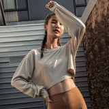 Короткая быстросохнущая спортивная футболка для спортзала для тренировок для отдыха, осенняя, для бега, оверсайз