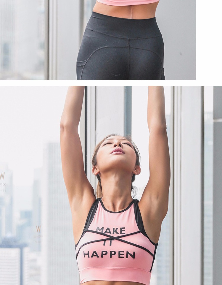 La Nikar đồ lót thể thao nữ chống sốc chạy tập yoga ngắn vest mỏng tập thể dục áo khoác thoáng khí áo tập yoga