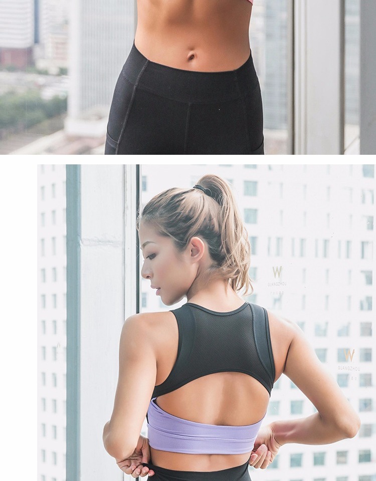 La Nikar đồ lót thể thao nữ chống sốc chạy tập yoga ngắn vest mỏng tập thể dục áo khoác thoáng khí áo tập yoga