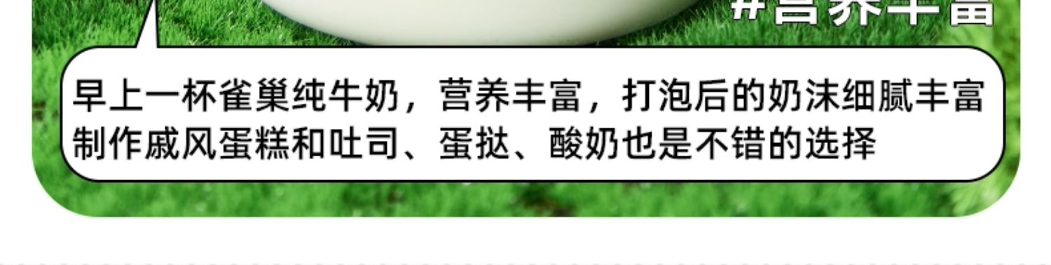 安享好物 安享B级纯奶-雀巢全脂纯牛奶 国标 