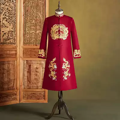 Men's Xiuhe uniform groom wedding toast 2020 new Dragon and Phoenix hanging Chinese dress Tang suit Chinese style Xiuhe