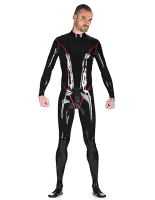 UK Libidex fashion latex coat men's latex all-inclusive tights slim Earl Catsuit