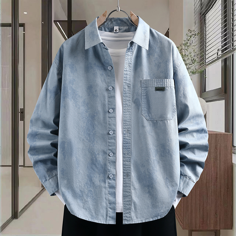 Middle and High School Students' Long-Sleeved Shirts for Men 2026 Spring and Autumn Youth Pure Cotton Lapel Loose Casual Shirt Jacket Middle and High School Students' Long-Sleeved Shirts for Men 2026 Spring and Autumn Youth Pure Cotton Lapel Loose Casual Shirt Jacket