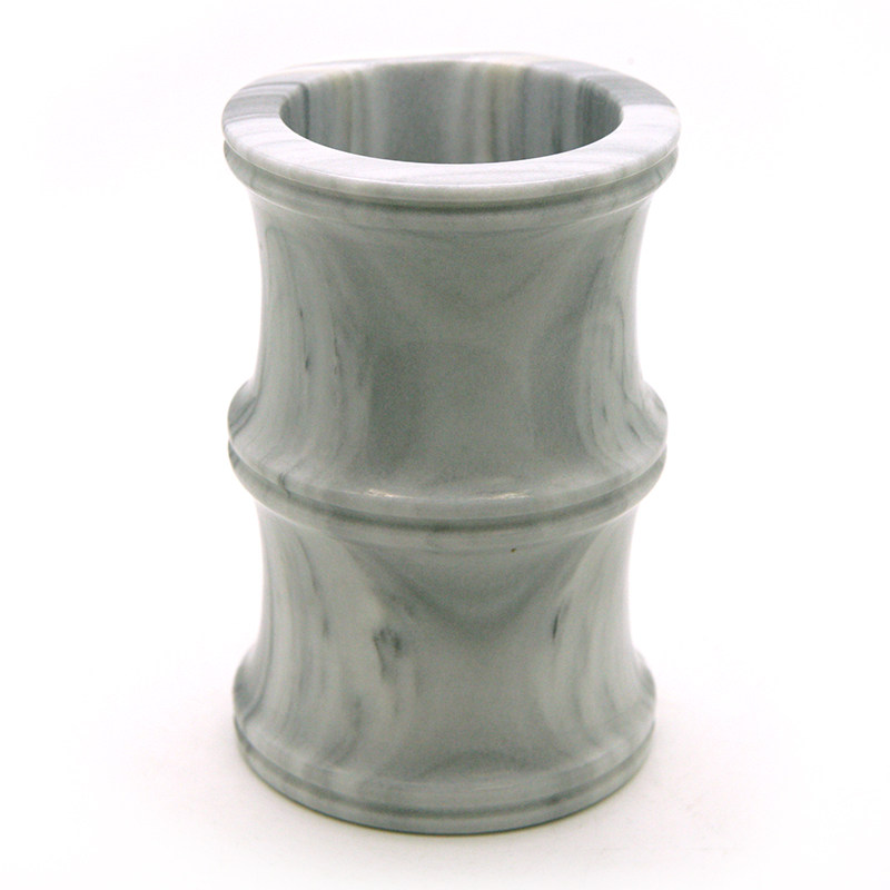 Yunnan Marble Crafts Gift Pendulum decoration Great Richette Pure Stone Bamboo Knuckle-Shaped Pen Holder Water Tattooed Small Vase Home Swing