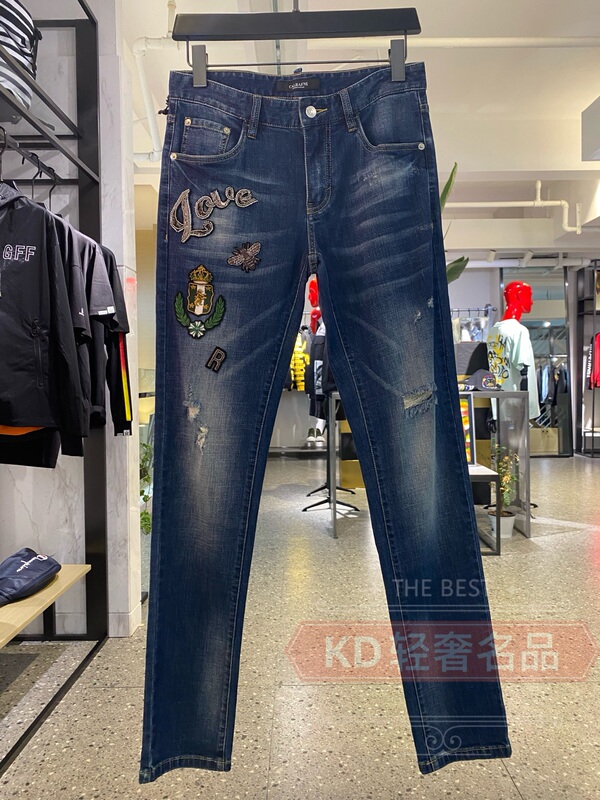 Special Discount Calrafni Karlfuni Spring and Summer Men's Casual Jeans Embroider 61569 Special Discount Calrafni Karlfuni Spring and Summer Men's Casual Jeans Embroider 61569