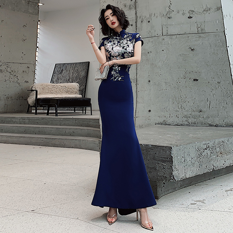  L Size Small Place Consultation Customer Service+Tibetan blue long   + $4.71 