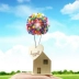 Flying House Circle Travel Color House Confession Balloon Trang trí xe Trang trí Nội thất Sáng tạo Nhà gỗ Trang trí