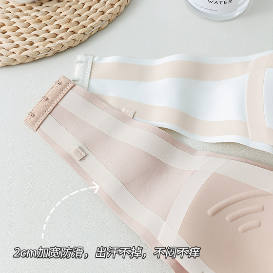 Bungy cover! Strapless underwear for women, non-slip push-up tube top, seamless invisible bra, small breasts, thin style, big breasts