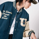 Ретро бейсбольная форма, куртка для влюбленных, в американском стиле, с вышивкой, оверсайз