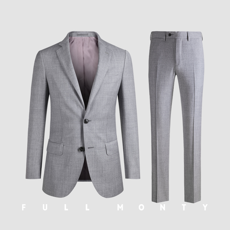 Full Monty phù hợp với len nam giới kinh doanh trang trí chú rể cưới phù dâu sandalblack phù hợp với màu xám